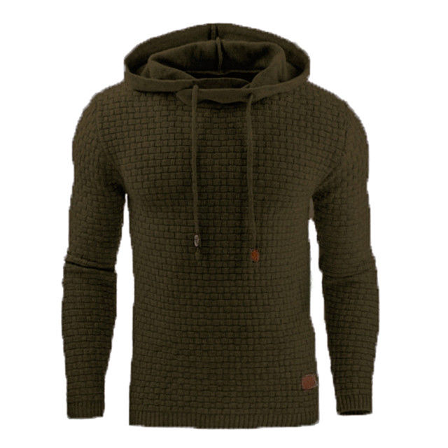 Thumbnail: Warm Men's Solid Color Casual Hoodie Oversize Sweatshirt Sweatshirt With Zipper