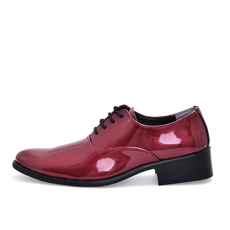Thumbnail: High Heel Leather Shoes Men Shoes Elevator Shoes Multicolour Male Oxfords Point