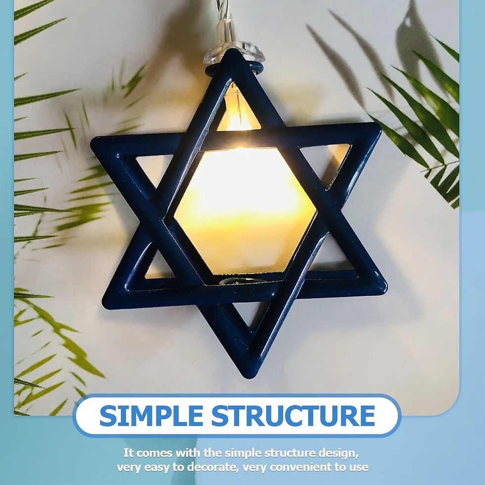 Thumbnail: Holiday Christmas Decoration Hanukkah Party Supplies Light Star David Indoor As