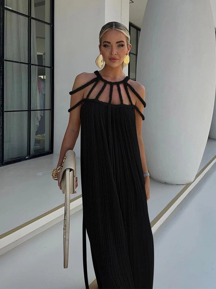 Miniatura: ByeMyLove Loose Sleeveless Beach Dress Backless Maxi Dress For Women Crochet Cu