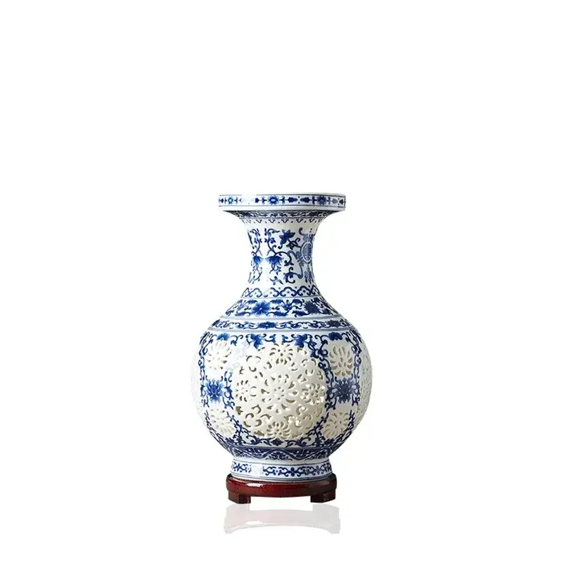 Miniatura: Ceramic hollow Flower vase modern home decoration dried flower vase Living Room