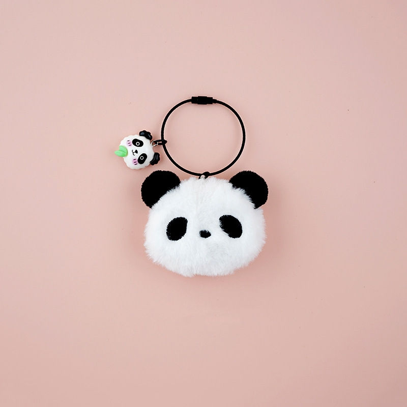 Thumbnail: Cute Bamboo Tube Panda Keychain Fashion Cartoon Soft Panda Keychain Plush Stuff
