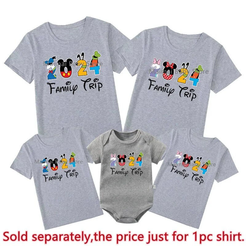 Miniatura: 2024 Family Trip Shirts Funny Mickey Minnie Family Matching Outfits Look First