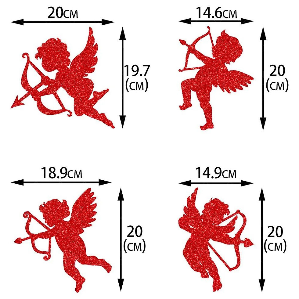 Thumbnail: Love God Cupid Theme Valentine's Day Decorative Window Sticker Lovers Celebrate