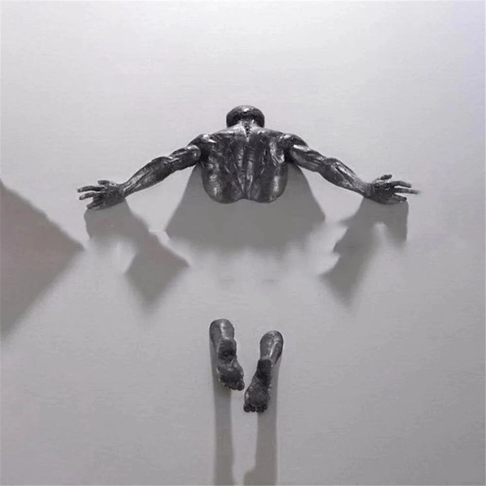 Thumbnail: New Imitation Copper Wall Decor Abstract Character Resin Rock Climbing Man Stat