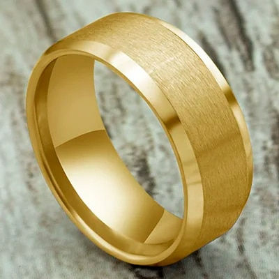 Thumbnail: Ring Men 2023 Fashion Titanium Steel Black Classic Ring For Men Wedding Bands M