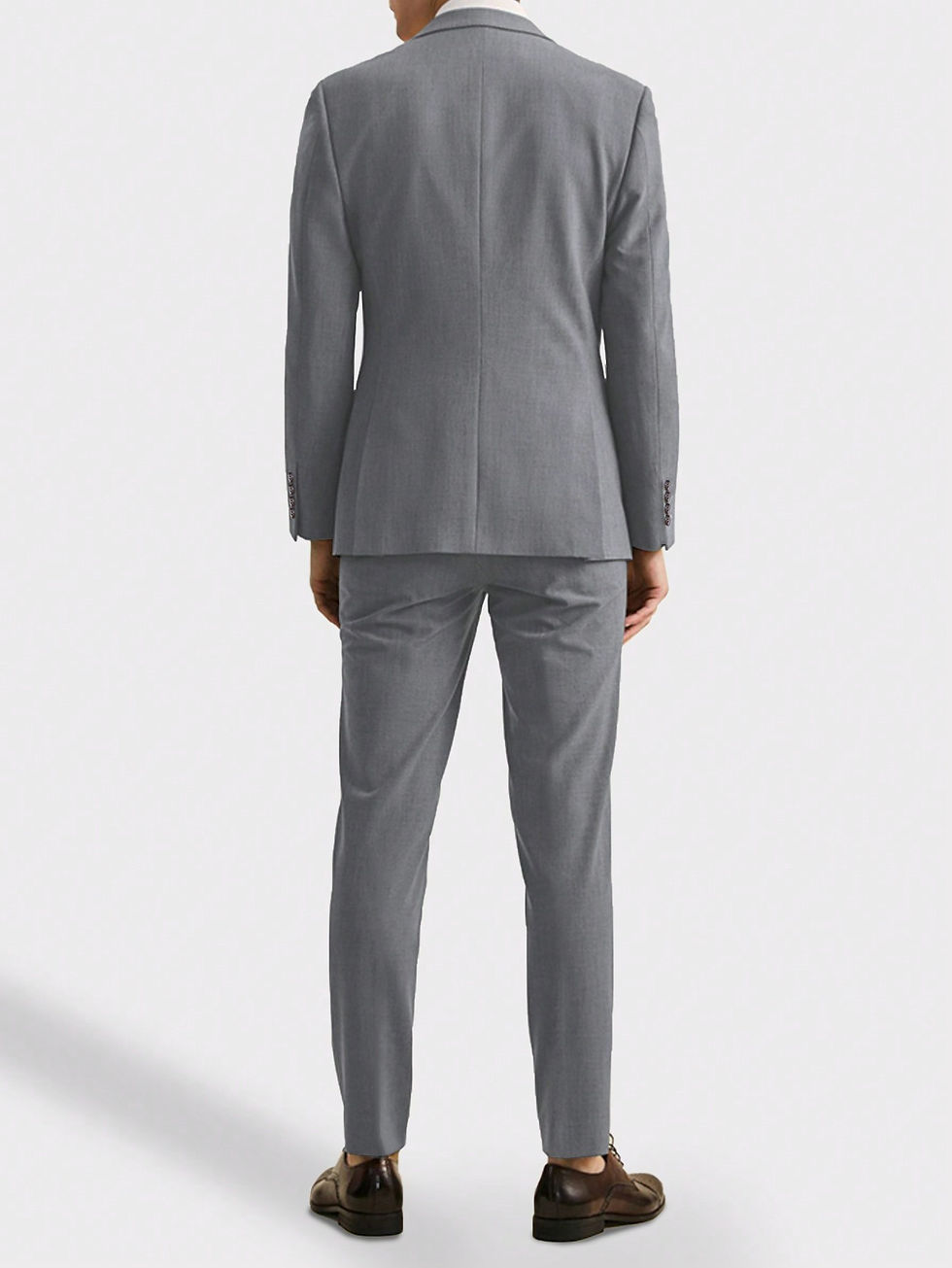 Miniature : Men's Solid One-button Slim Fit Suit Set