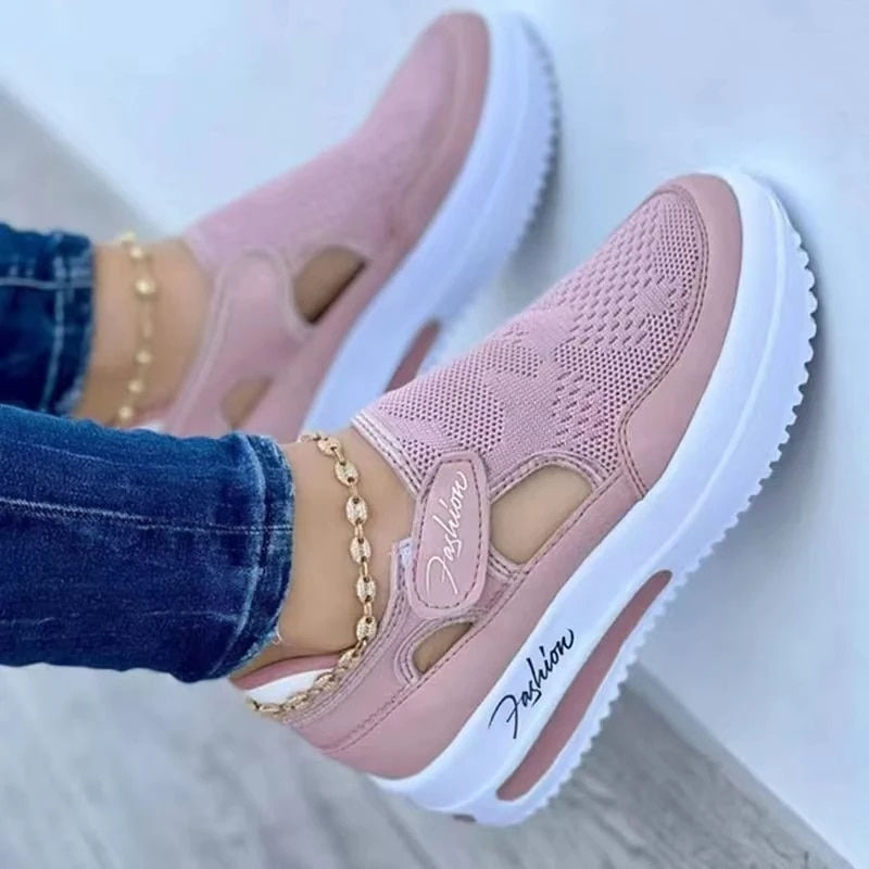 Thumbnail: 2023 Women's Sneakers Platform Casual Breathable Sport Design Vulcanized Shoes