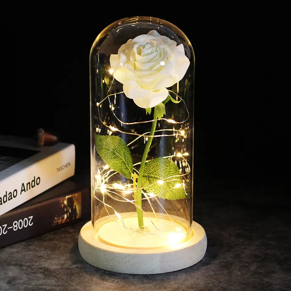 Miniaturebillede: Drop shipping Galaxy Rose Artificial Flowers Beauty and the Beast Rose Wedding 