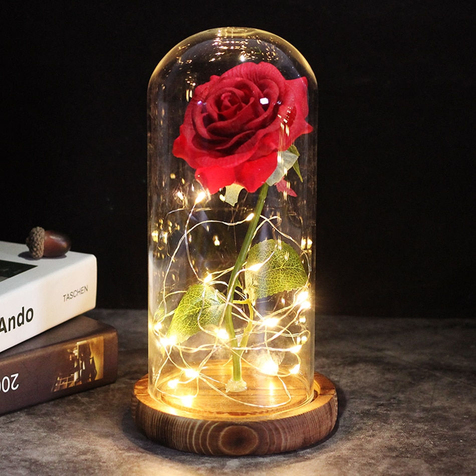 Miniaturebillede: Drop shipping Galaxy Rose Artificial Flowers Beauty and the Beast Rose Wedding 