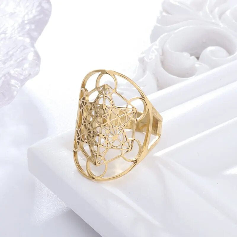 Thumbnail: Egyptian Eye of Horus Open Ring Retro Pharaoh Totem Adjustable Ring Men\'s Hip 