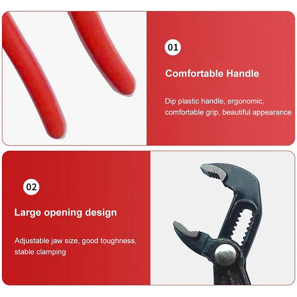 Thumbnail: 7/10/12 Inch Plumbers Pipe Wrench Sliding Groove Design Pliers with Comfort Gri