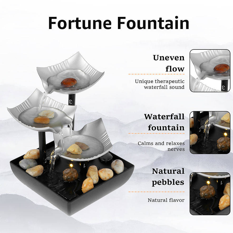 Thumbnail: Tabletop fountain office feng shui wealth ornament meditation waterfall fountai