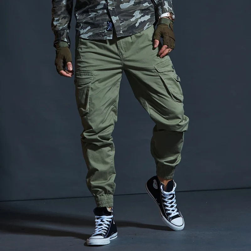 Thumbnail: High Quality Khaki Casual Pants Men Military Tactical Joggers Camouflage Cargo