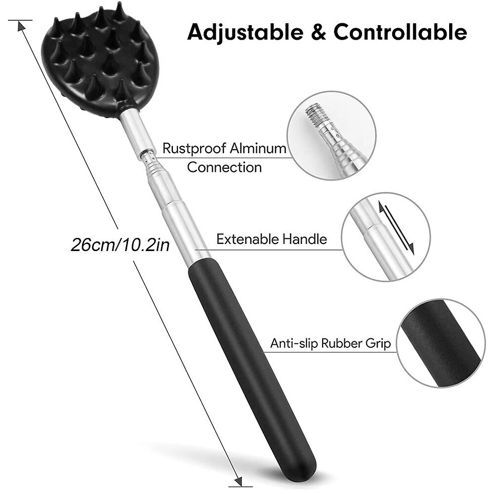 Miniatyrbild: Telescopic Back Scratcher Scratching Backscratcher Massager Kit Back Scraper Ex