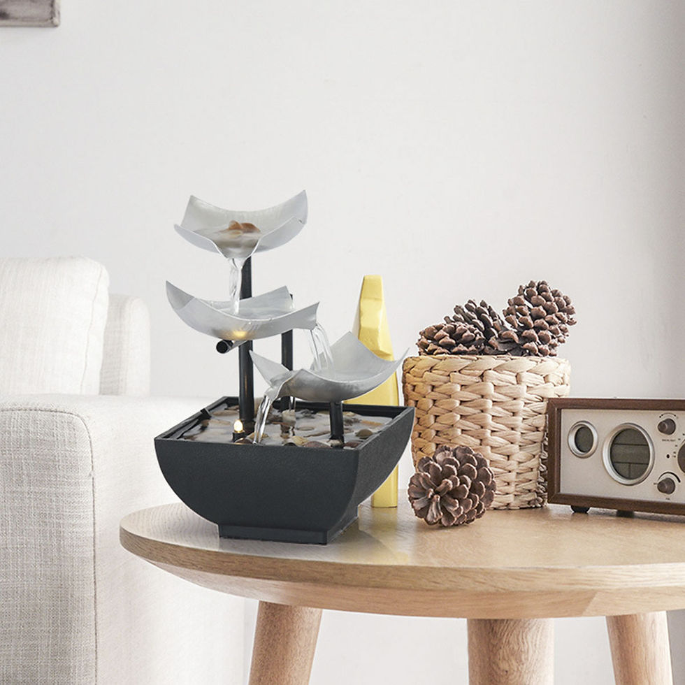 Thumbnail: Tabletop Fountain Desktop Fountain 3-Tier Indoor Relaxation Fountain Tabletop O