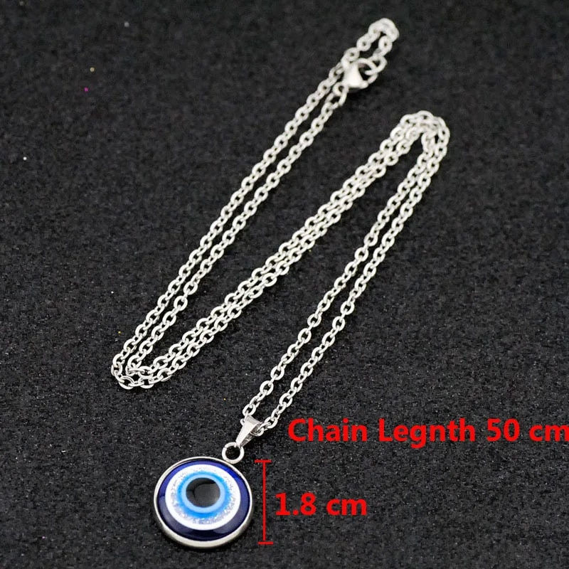 Küçük resim: Stainless Steel Coin Round Hoop Pendant Necklace for Women Men Fashion Casual H