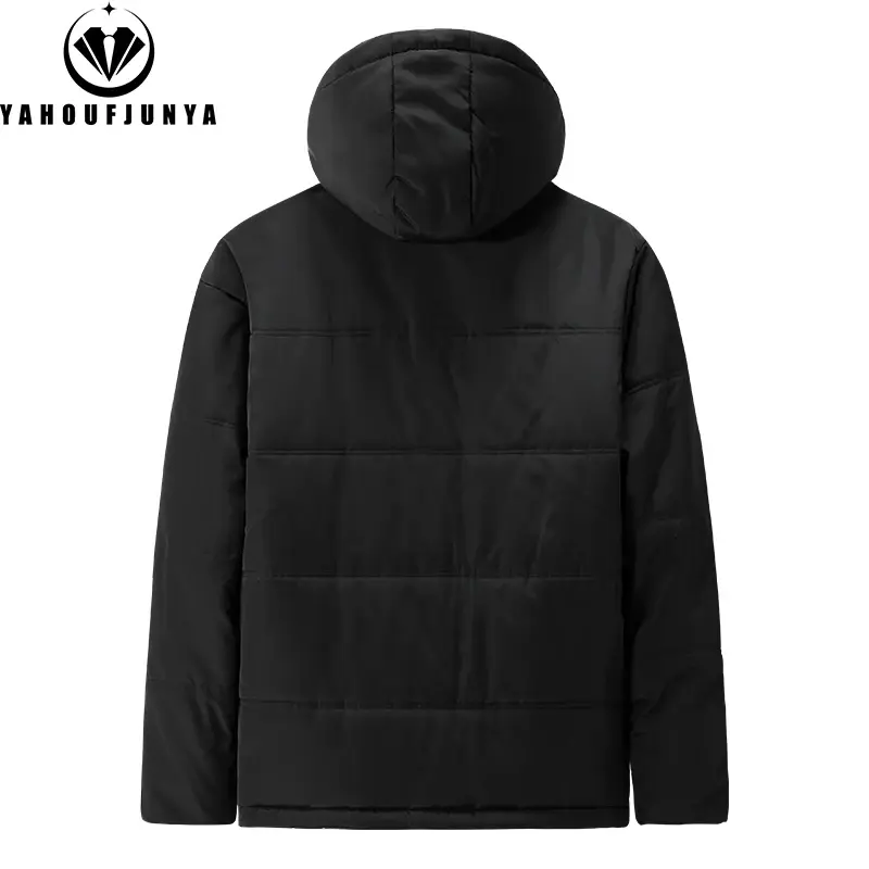Thumbnail: 2024 Winter Men Outdoor Windproof Warm Solid Hooded Parka Jacket Men Waterproof