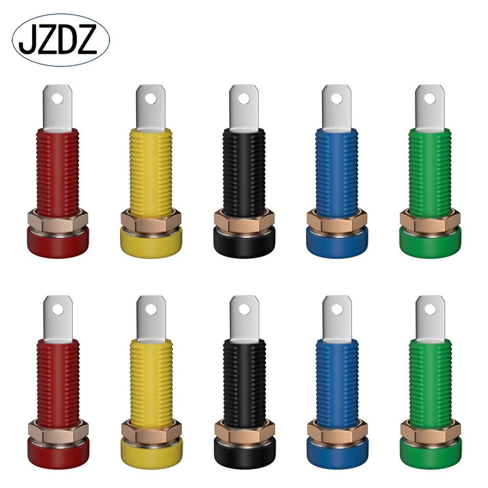 JZDZ 10pcs 4mm Banana Socket Binding Post Nut Banana Plug Jack Electrical Conne