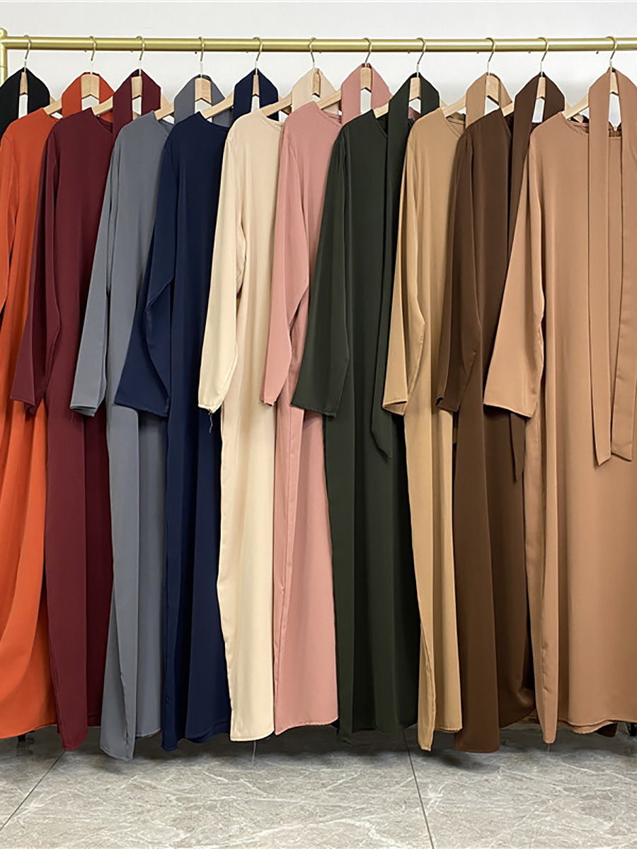Thumbnail: Modest Abaya Ramadan Turkey Kaftan Islamic Clothing Muslim For Women Hijab Dres