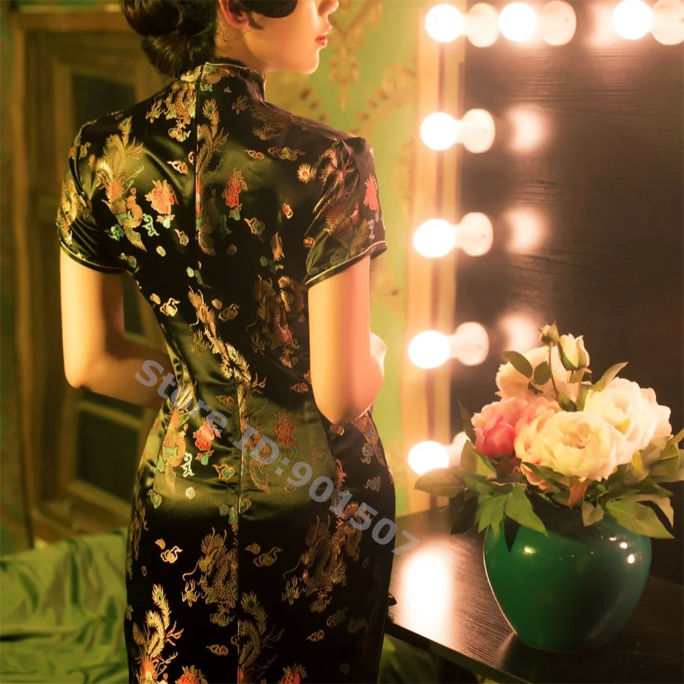 サムネイル： S-6Xl Plus Size Cheongsam Women Elegant Qipao Tradition Chinese Style Dresses D
