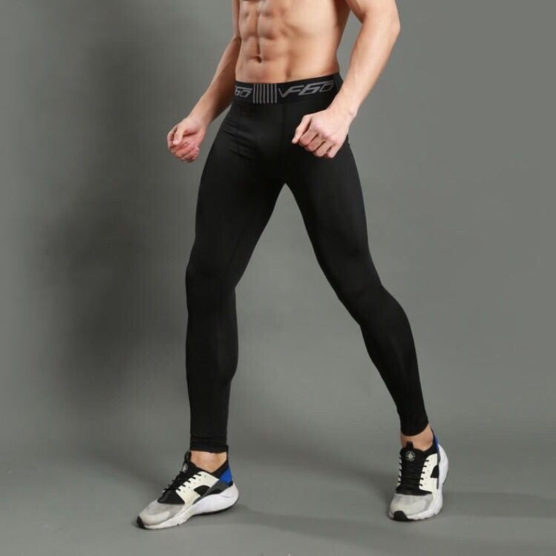 Thumbnail: Mens Compression Pants Quick Dry Fit Sportswear Running Tights Men Legging Fitn