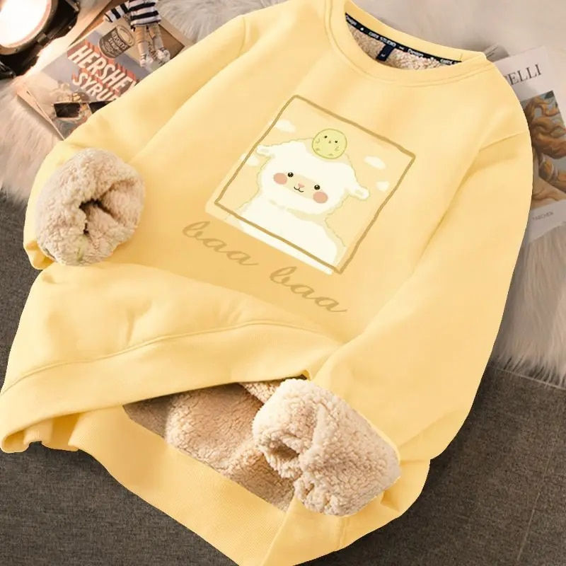 Miniatura: Women's Winter 2023 New Korean Style Fleece Sweater Oversize Sweatshirt Y2k Wom