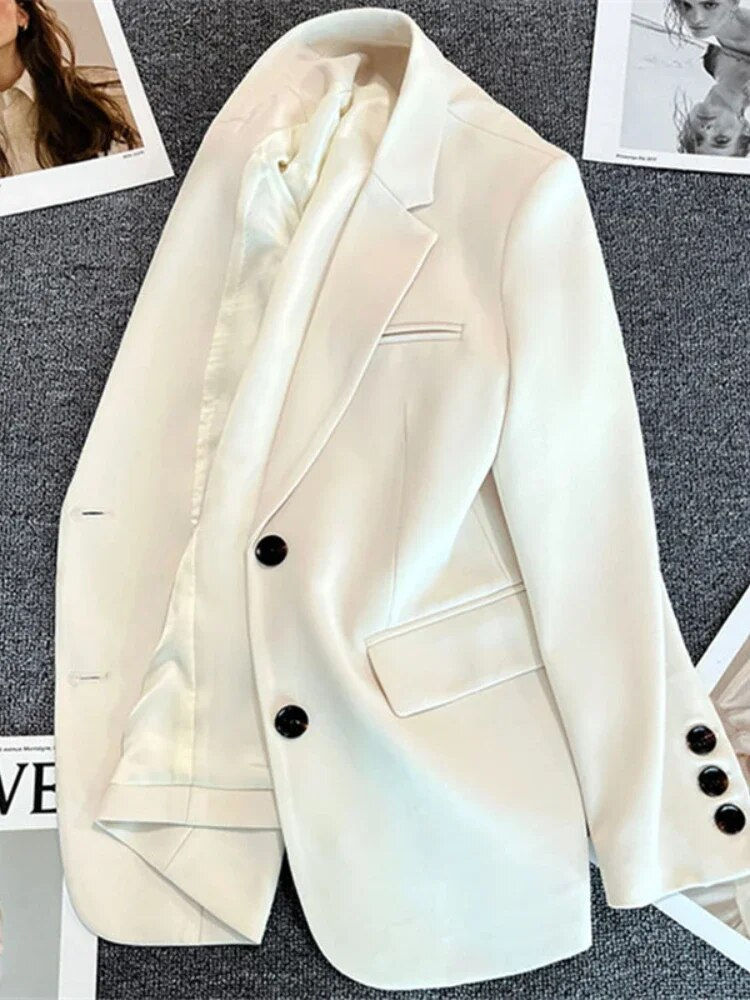 Thumbnail: 2023 Spring New Korean Fashion Small Suit Top Brown Suit Coat Women's Loose Str