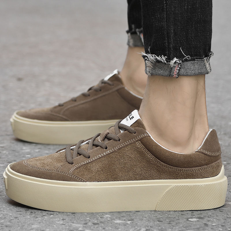 Thumbnail: Italian Brand Fashion Suede Shoes Thick Soled Men's Casual Shoes Trend Versatil