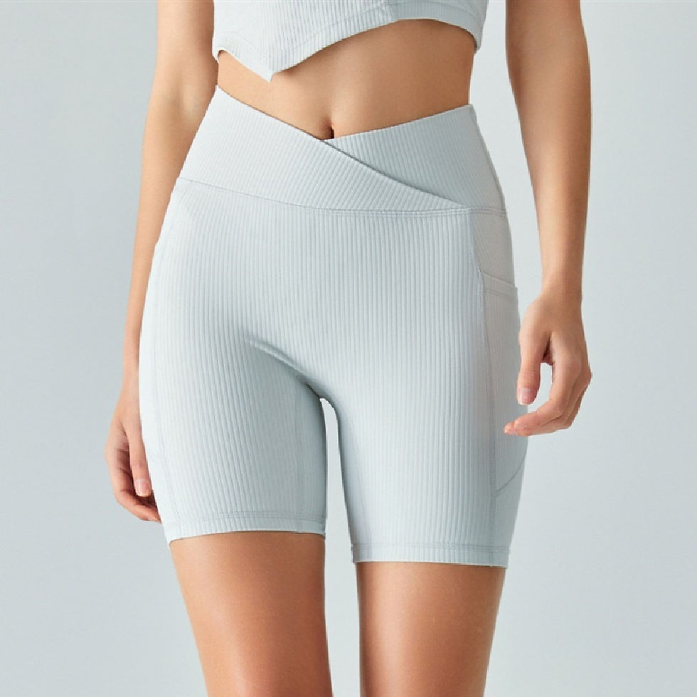 Thumbnail: Rib Yoga Shorts For Women Peach Hip Raise