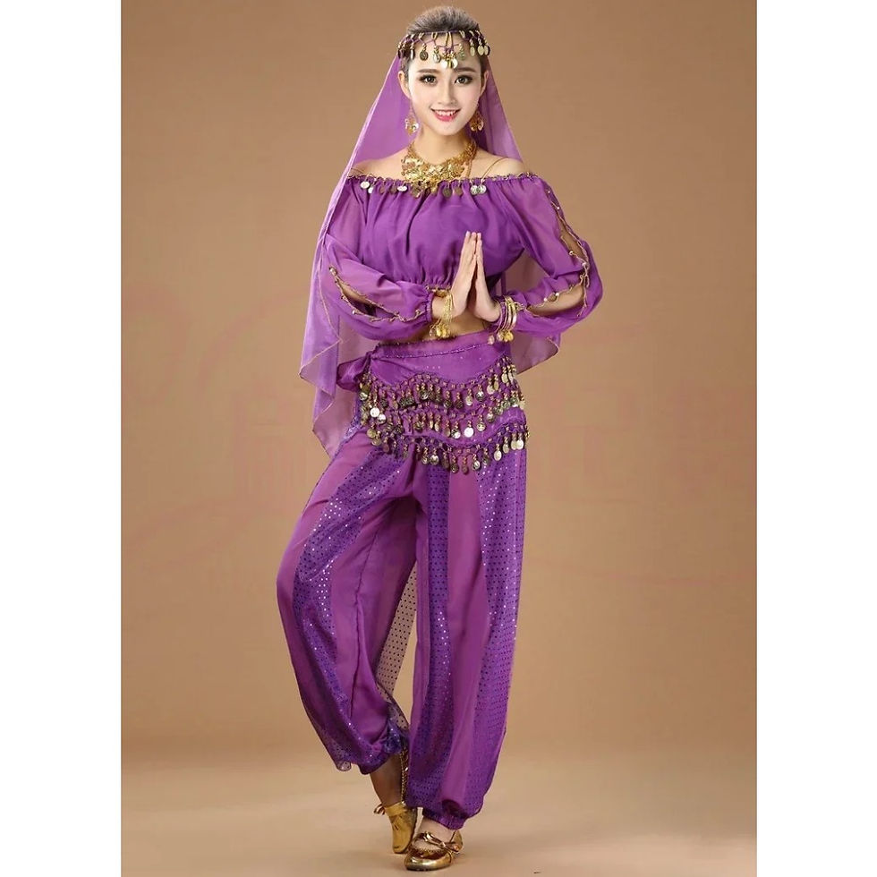 Thumbnail: Clothing Dance Practice Clothing Belly Dance Suit New Long-sleeved  Suit Belly