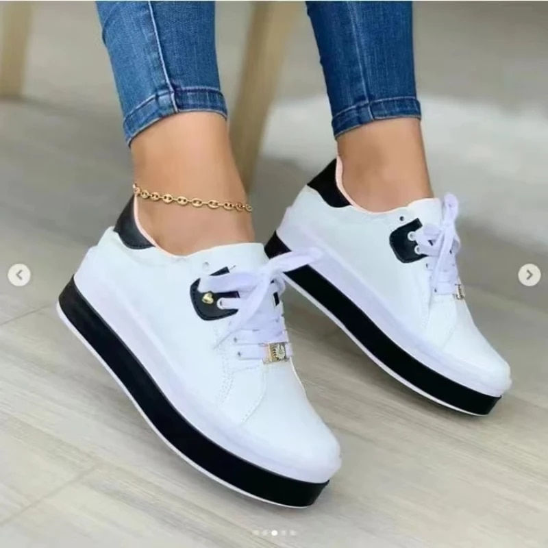 Thumbnail: Women's Vulcanized Shoes Sports Shoes 2024 Outdoor Platform Shoes Female Casual