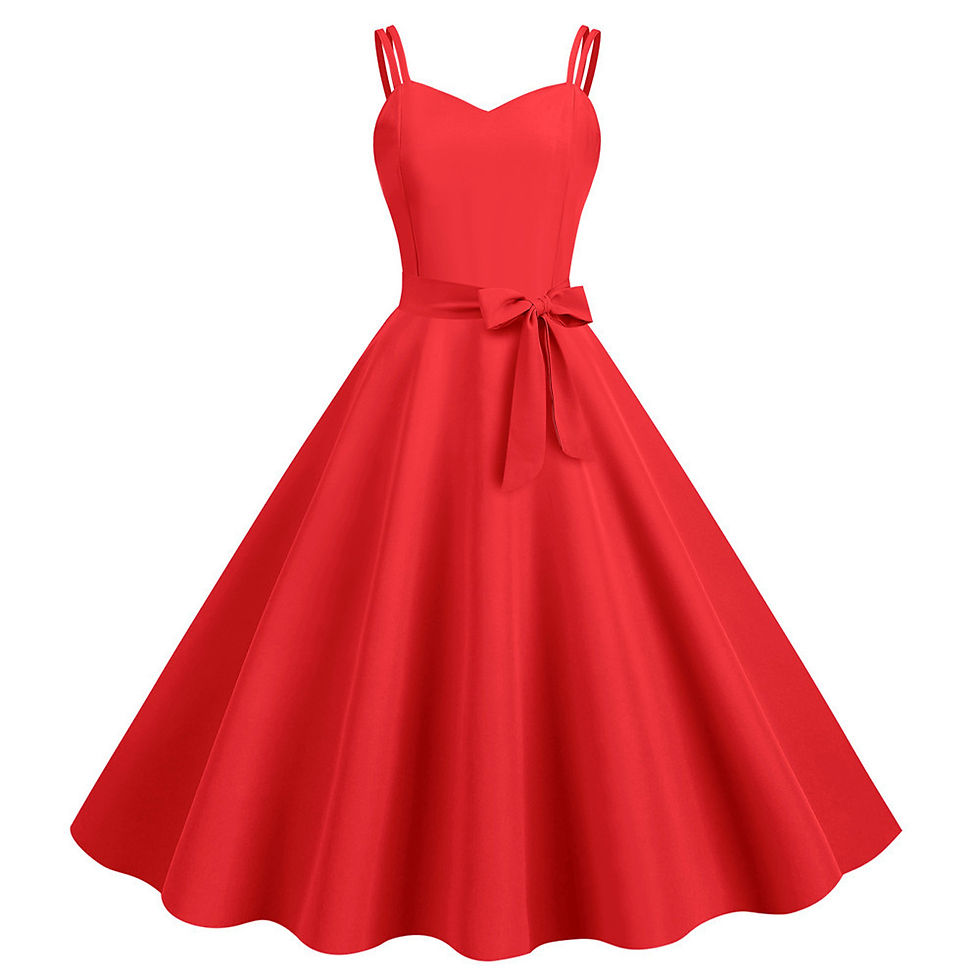 Thumbnail: Women Casual Sleeveless Evening Party Prom Dress Strap A Line Large Swing Dress