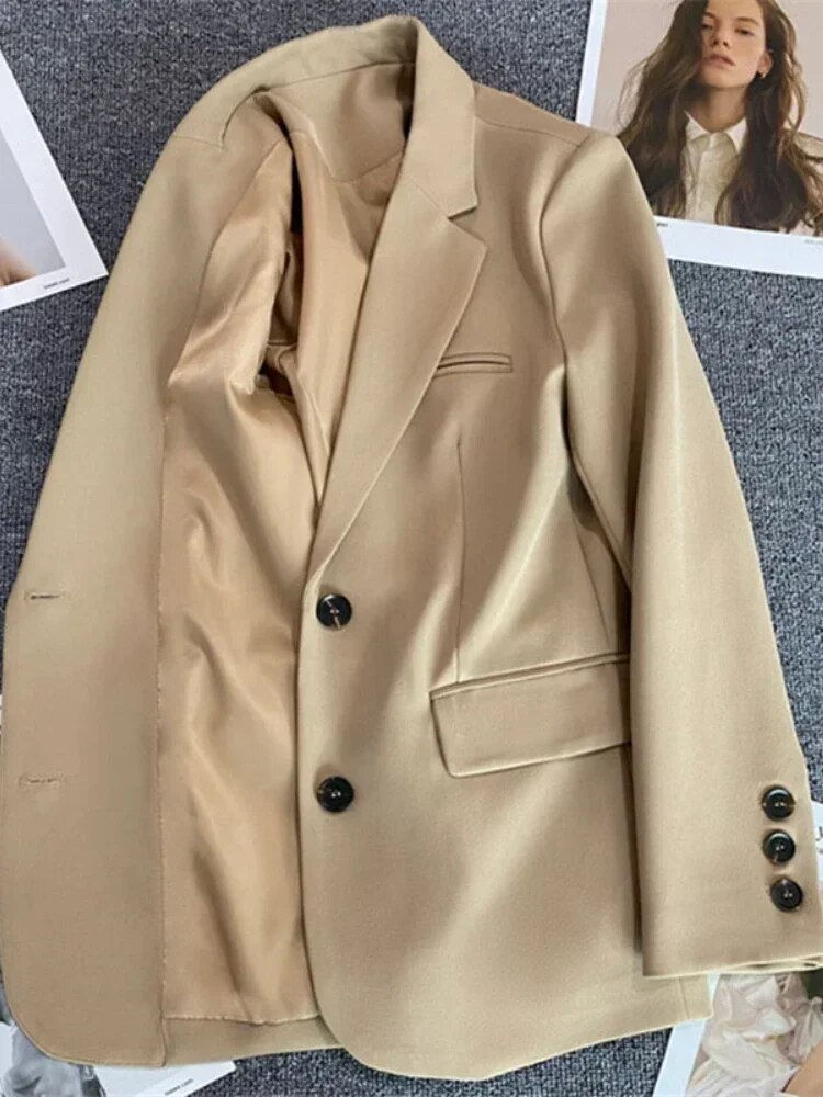 Thumbnail: Women's Jacket New in Korean Fashion Small Suit Top Brown Suit Coat Clothes Loo
