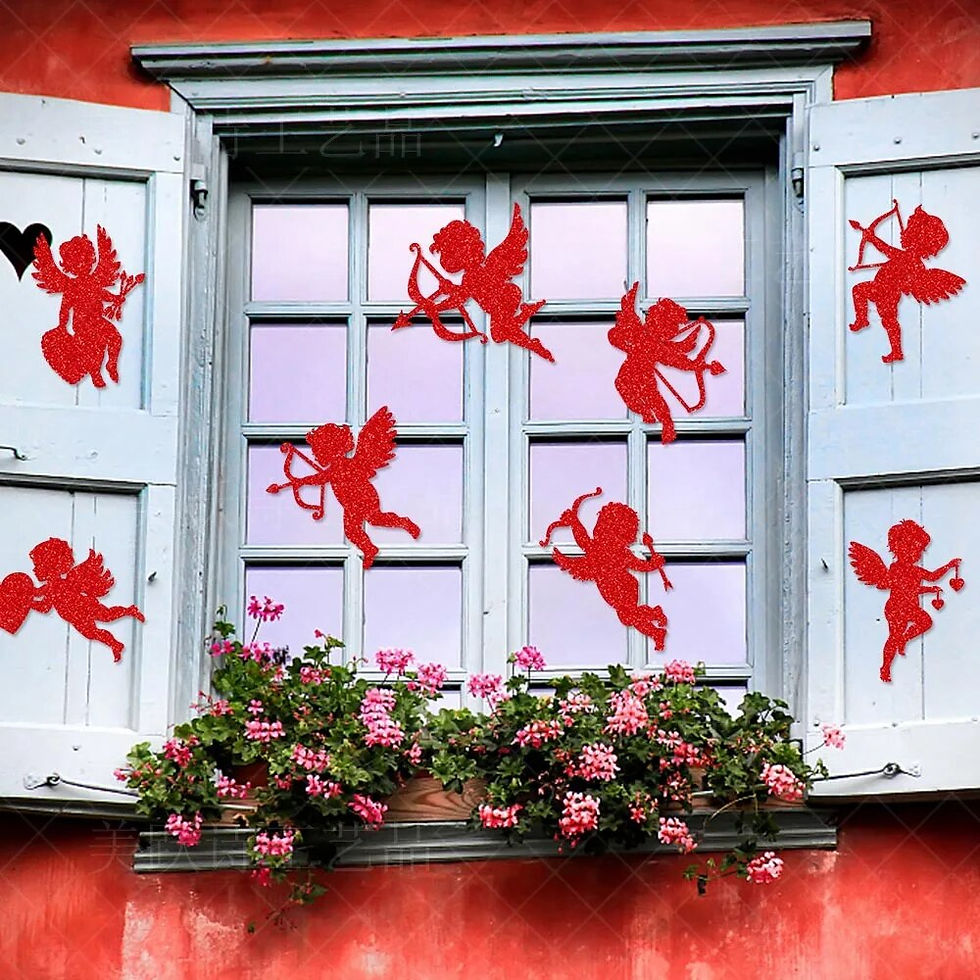Thumbnail: Love God Cupid Theme Valentine's Day Decorative Window Sticker Lovers Celebrate
