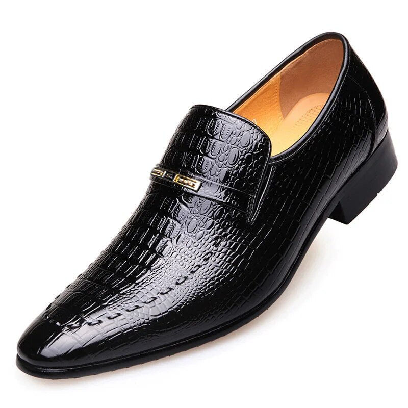 Thumbnail: Mens PU Luxury Man Loafers Leather Shoes Top Men Business Dress Casual Social S