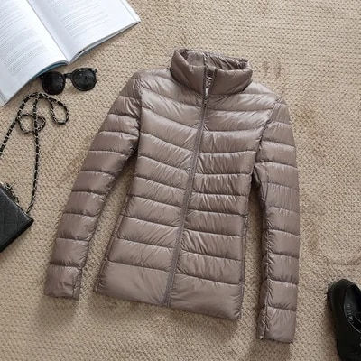 Thumbnail: 90% Ultra-light Plus Size Thin Down Jacket Women 2020 Autumn Winter Slim Short 