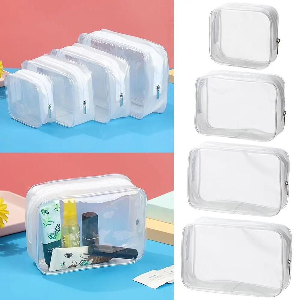 Miniatura: Transparent PVC Bags Travel Organizer Clear Makeup Bag Beautician Cosmetic Bag