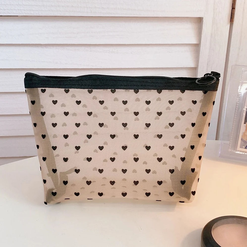 Miniaturbild: Women Mesh Cosmetic Bag Travel Storage Makeup Bag Organizer Female Make Up Pouc