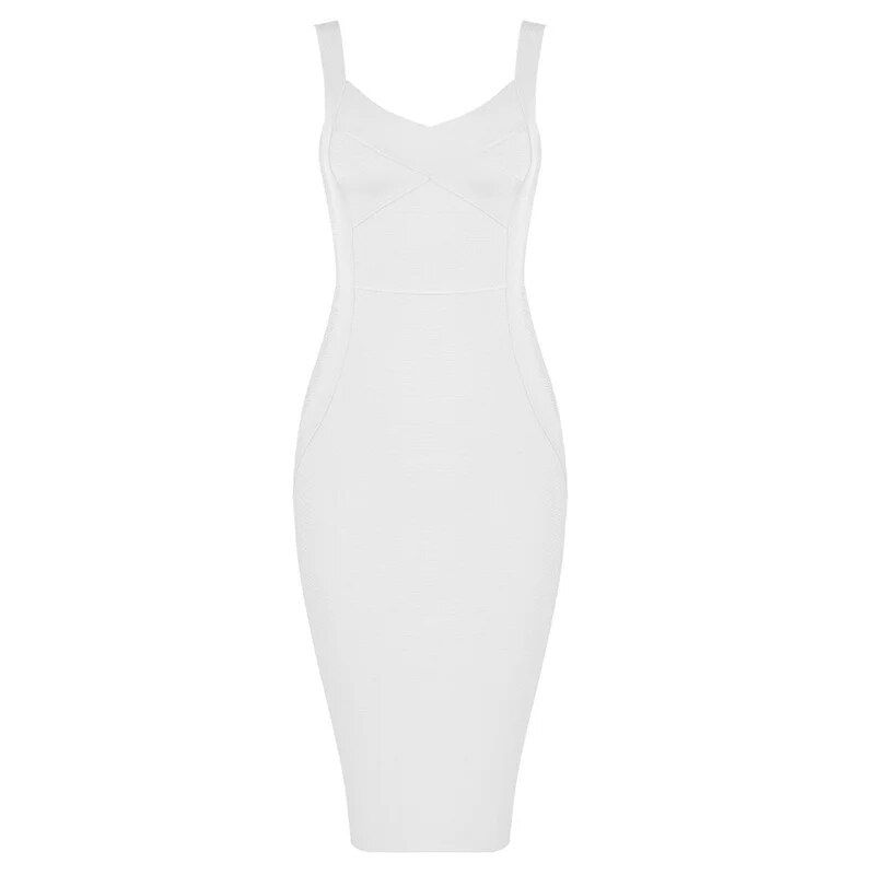 Thumbnail: High Quality Women Sleeveless Rayon Bandage Dress Celebrity Elegant Green Purpl