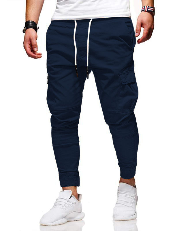 Thumbnail: Autumn and winter three-dimensional patch bag small foot pants tie rope elastic