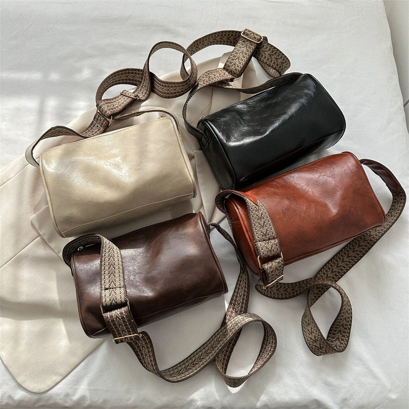 Miniatura: Vintage PU Leather Boston Women Small Handbag and Purse Fashion Designer Crossb