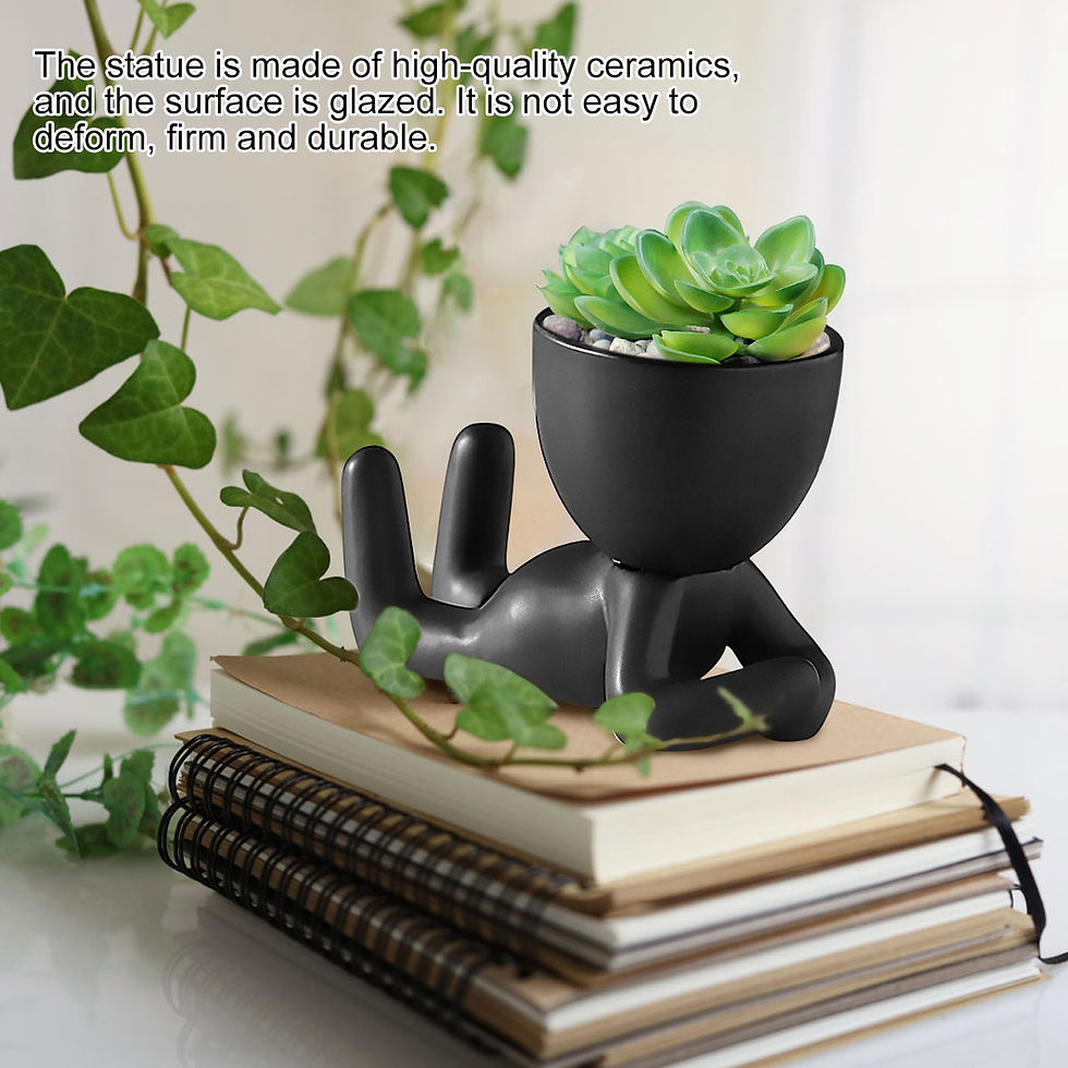 Thumbnail: Ceramic Human Shaped Cute Vase Small Cactus Flower Pot Creative Plants Succulen