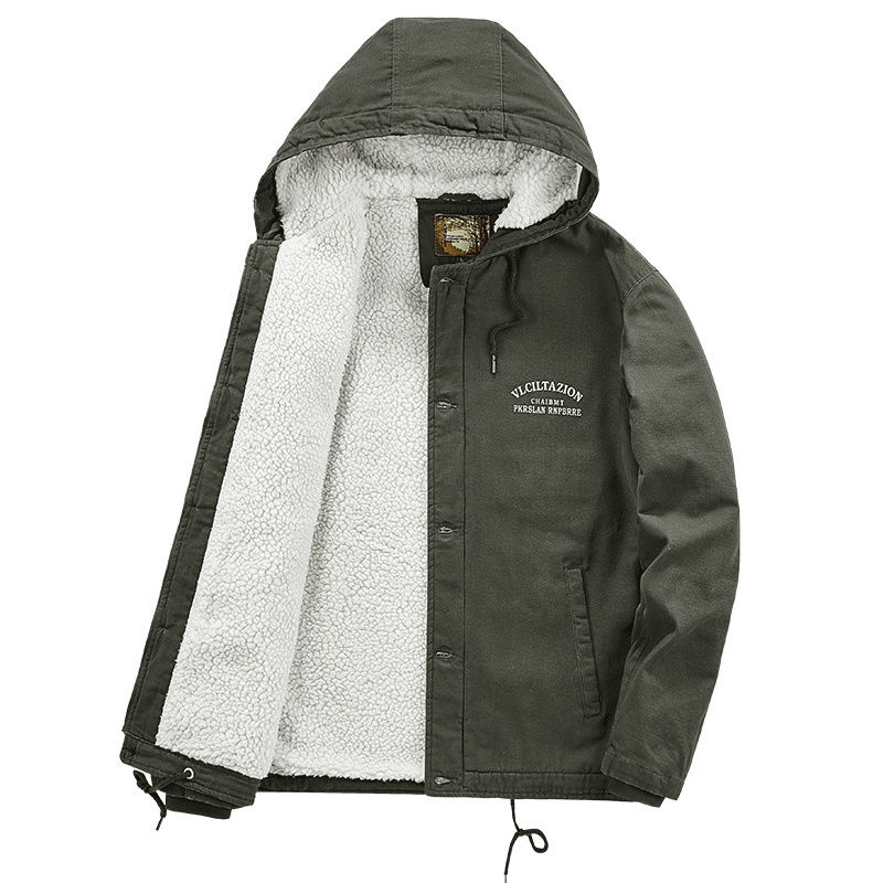 Thumbnail: Jackets Motorcycle Man Jacket Men's Winter Parkas Coat Hooded Camping Clothing 
