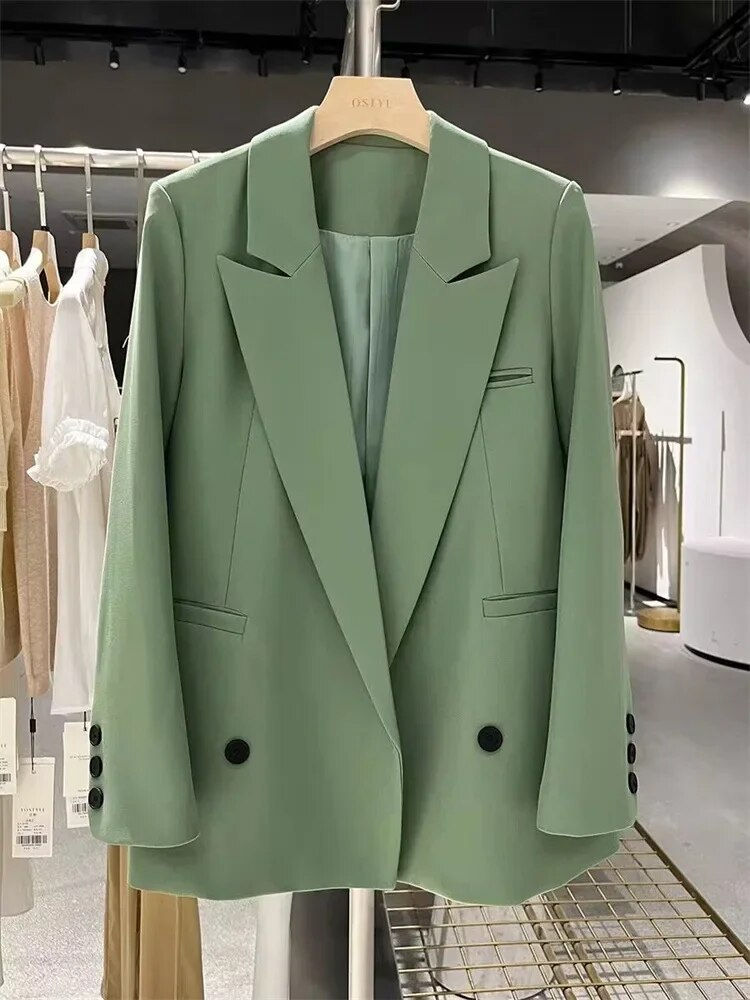Thumbnail: Spring Autumn Blazer Woman 2024 Outerwears Jacket Women Chic Elegant Woman Coat