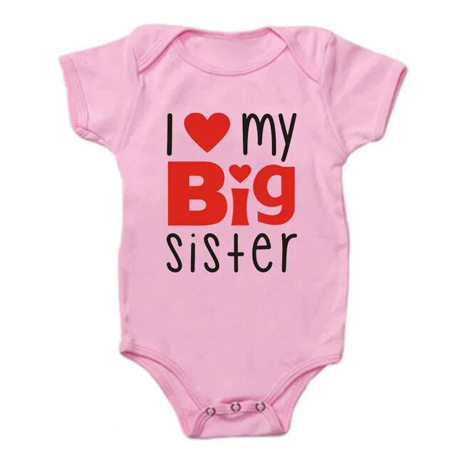 Thumbnail: 1PC Matching T Shirts Sibling Sisters Brother T-shirt I Love My Big Sister Fami