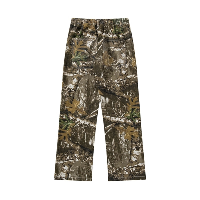 Thumbnail: Letter Towel Embroidery Camouflage Cargos for Men Streetwear Casual Y2K Baggy O