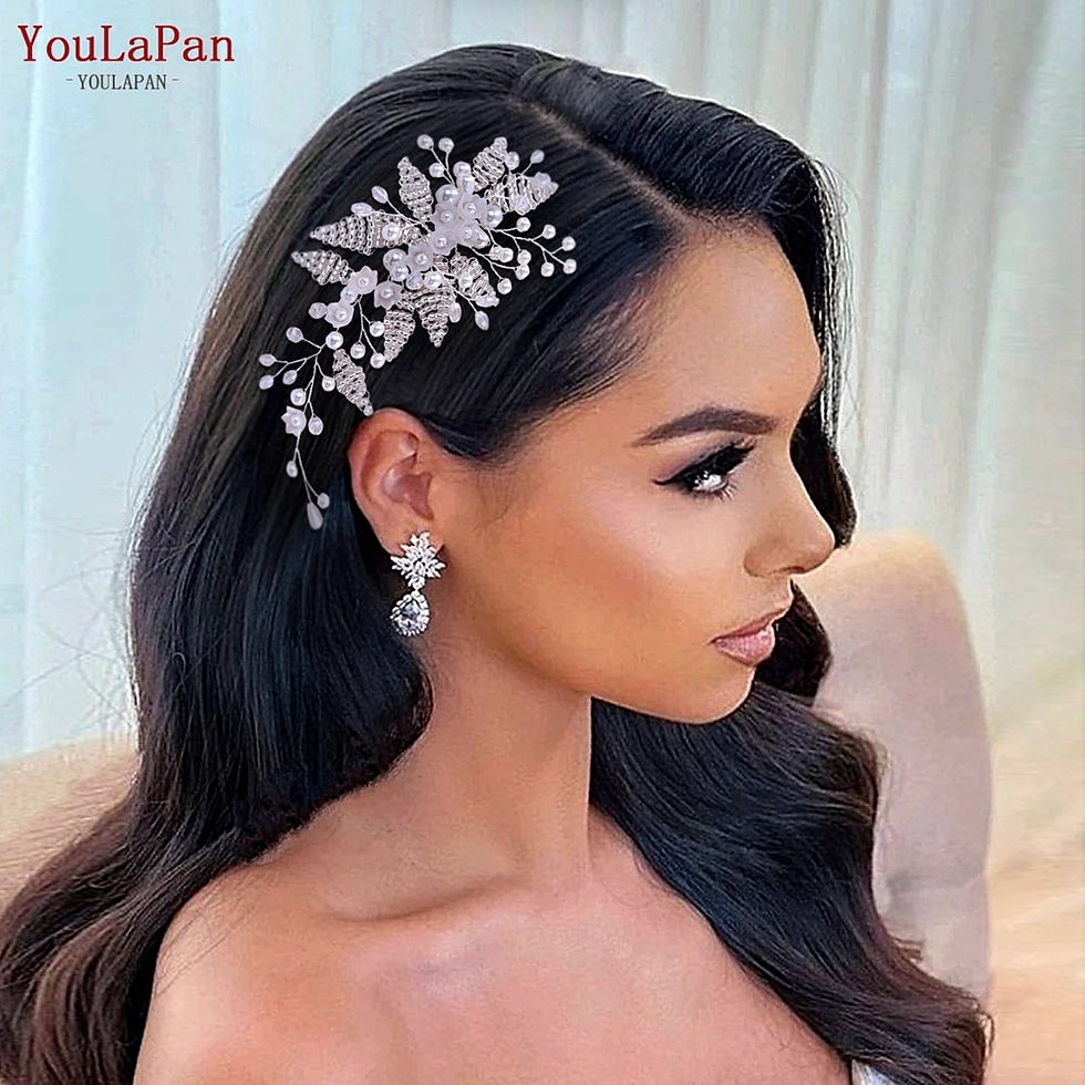 Miniatura: TOPQUEEN HP135 Wedding Hair Comb Bridal Hair Ornaments Crystal Pearl Beaded Hai