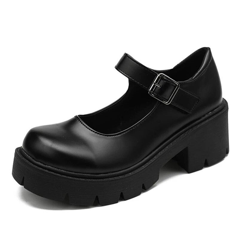 Miniatura: Platform shoes heels Leather Shoes Women Casual Oxford Loafers Thick Bottom Lad