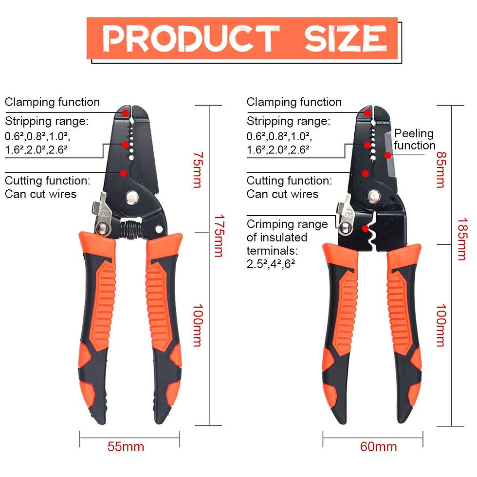 Thumbnail: 10 in 1 Wire Pliers Stripper Multifunctional Electrician Peeling Household Netw